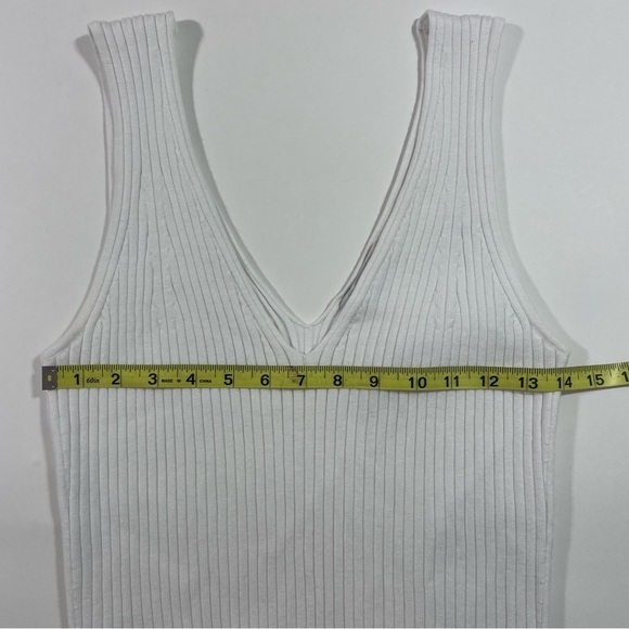 New Madewell V Neck Crop Sweater White Size XL - Picture 7 of 9